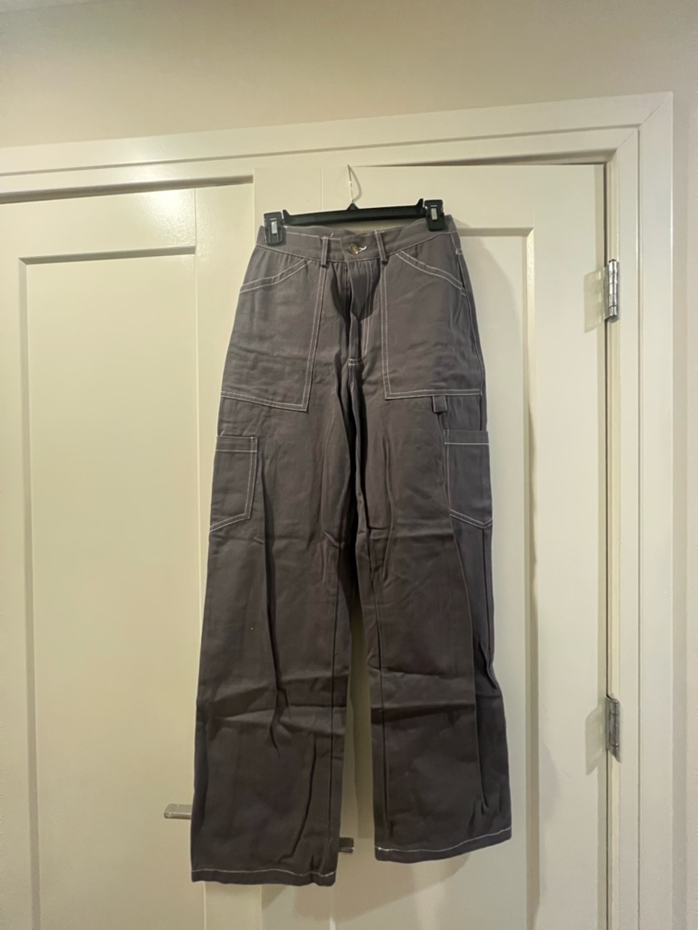 Gray Utility Cargo Pants